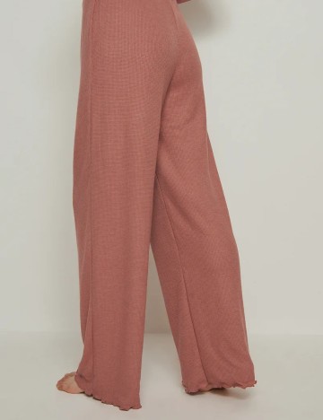 Pantaloni NA-KD, roz pudra