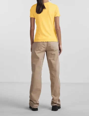 Tricou Pieces, galben