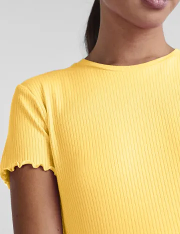 Tricou Pieces, galben