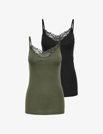 Set Maiouri Only, verde/negru