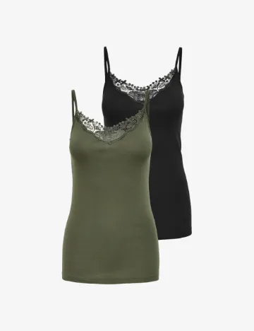 Set Maiouri Only, verde/negru Verde