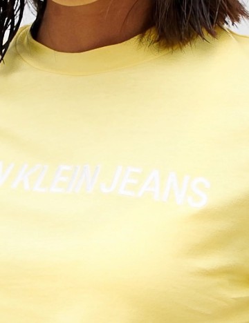 Tricou Calvin Klein Jeans, galben