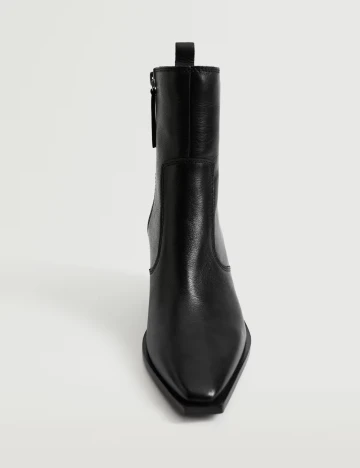 Botine Mango, negru Negru