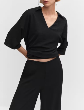 Pantaloni Mango, negru