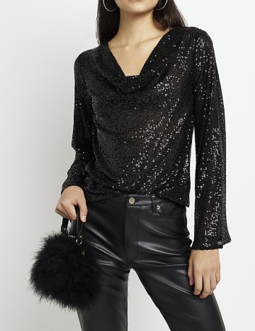 Bluza River Island, negru