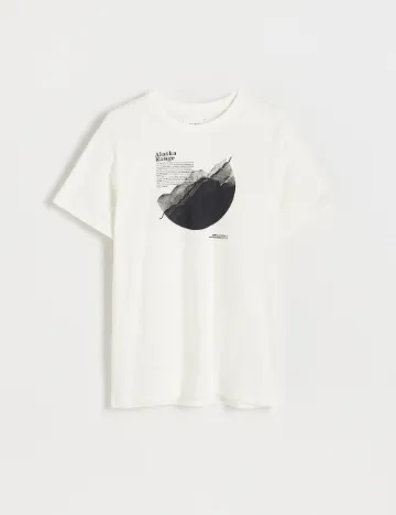 Tricou Reserved, alb