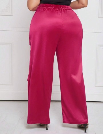 Pantaloni SHEIN CURVE, magenta