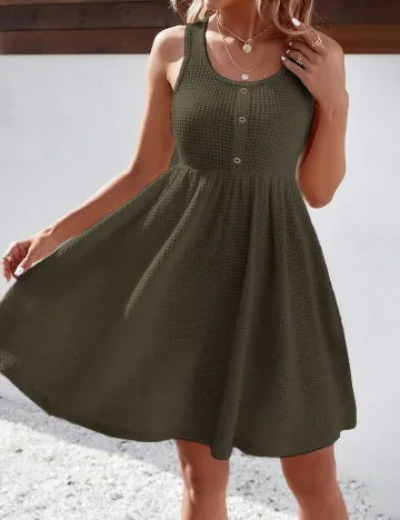 Rochie scurta SHEIN, kaki