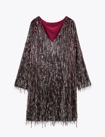 Rochie scurta Zara, pruna Mov