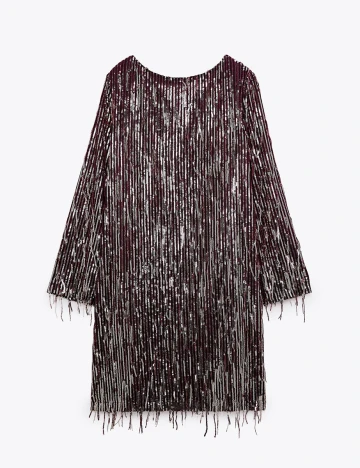 Rochie scurta Zara, pruna Mov