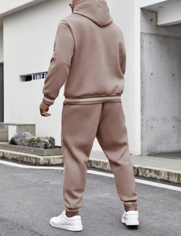 Trening SHEIN Plus Size Men, crem