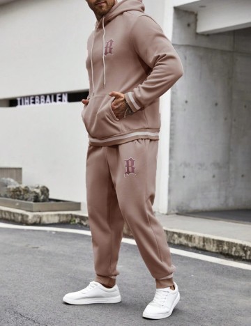 Trening SHEIN Plus Size Men, crem