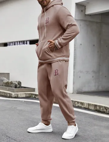 Trening SHEIN Plus Size Men, crem