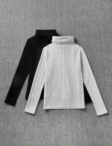 Set de bluze SHEIN CURVE, negru/gri