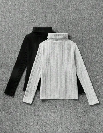 Set de bluze SHEIN CURVE, negru/gri Negru