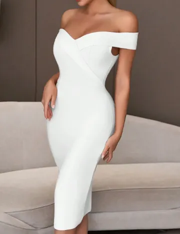 Rochie medie SHEIN, alb
