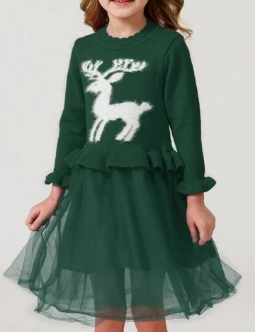 Rochie Shein Kids, verde Verde