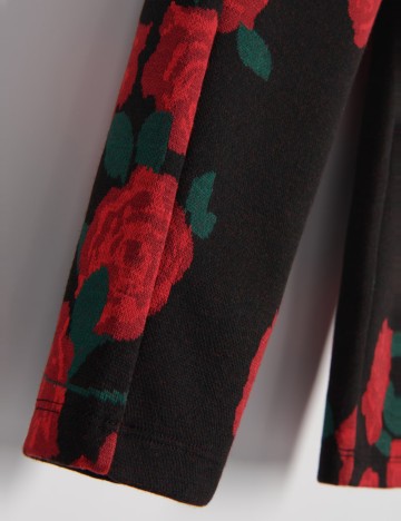Pantaloni Reserved, negru floral