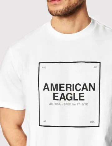 Tricou American Eagle, alb Alb