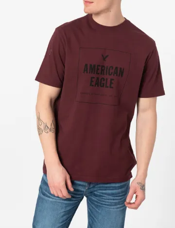 Tricou American Eagle, visiniu Rosu