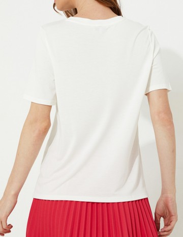 Tricou Tommy Hilfiger, ecru