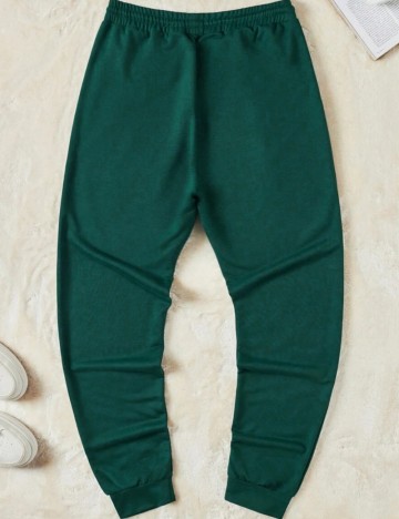 Pantaloni SHEIN, verde inchis