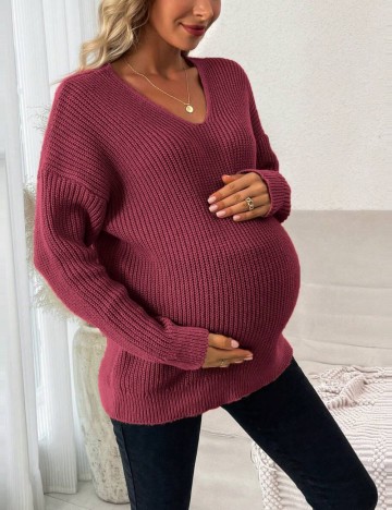 Bluza SHEIN Maternity, visiniu