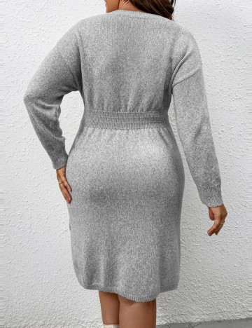 Rochie scurta SHEIN CURVE, gri