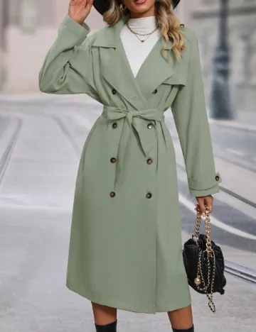 Trench SHEIN, verde Verde