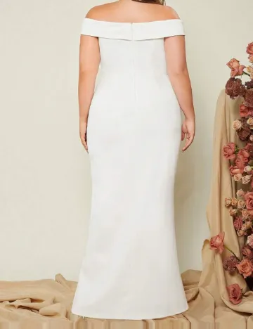 Rochie lunga SHEIN CURVE, alb Alb