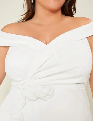 Rochie lunga SHEIN CURVE, alb Alb