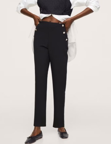 Pantaloni Mango, negru