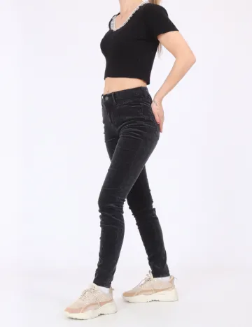 Pantaloni American Eagle, gri inchis