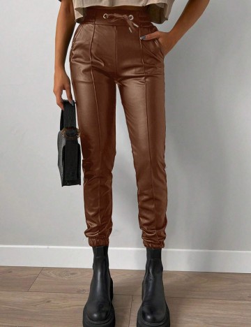 Pantaloni SHEIN, maro