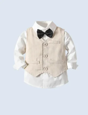 Costum Shein Kids, crem Crem