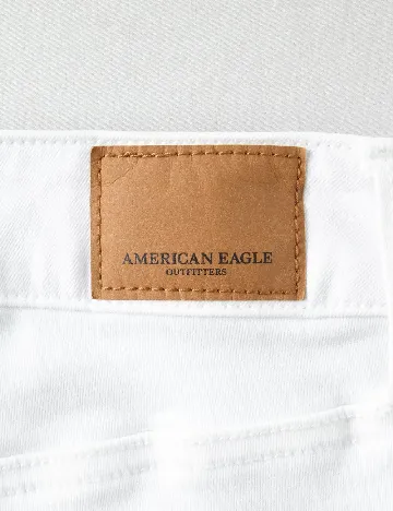 Blugi American Eagle, alb Alb