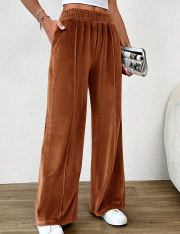 Pantaloni SHEIN, maro