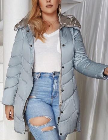 Geaca Astrid Plus Size, bleu
