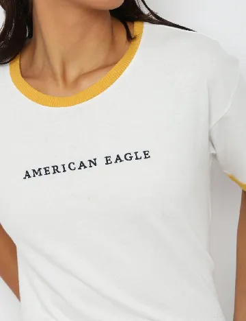 Tricou American Eagle, alb Alb