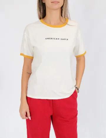 Tricou American Eagle, alb Alb