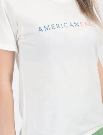 Tricou American Eagle, alb Alb