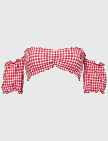Top de baie Tommy Hilfiger, rosu