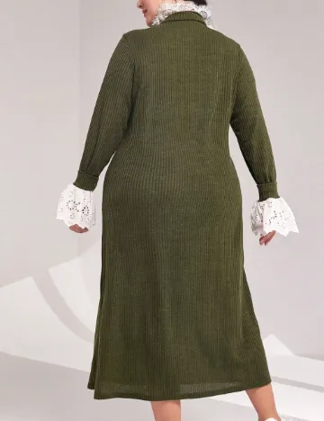 Rochie medie SHEIN CURVE, verde inchis Verde