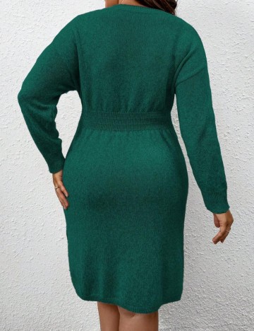 Rochie scurta SHEIN CURVE, verde