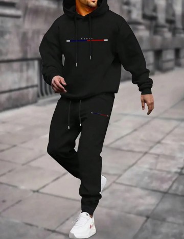 Trening SHEIN Plus Size Men, negru