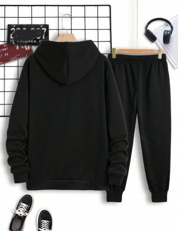Trening SHEIN Plus Size Men, negru