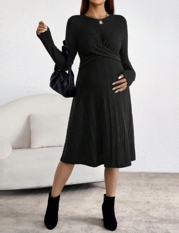Rochie medie SHEIN Maternity, negru