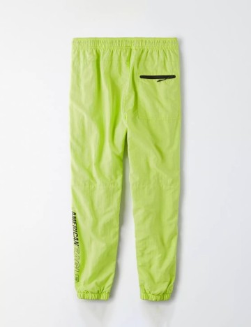 Pantaloni American Eagle, verde neon