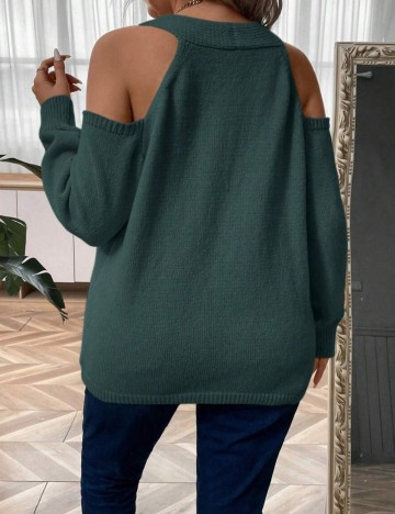 Cardigan SHEIN CURVE, verde