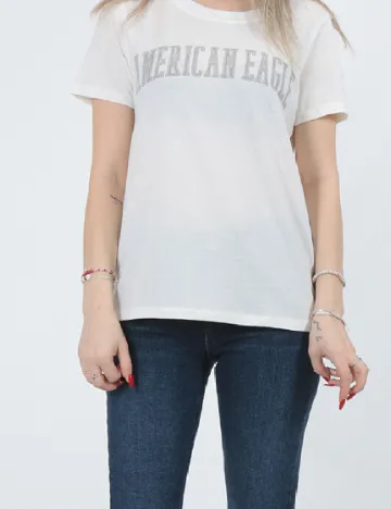 Tricou American Eagle, alb Alb